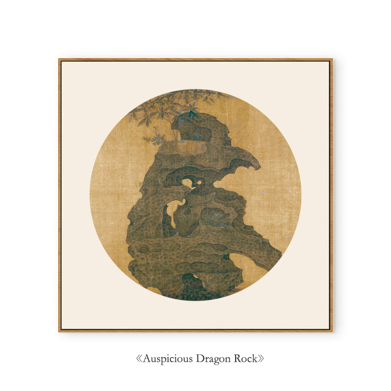 Zen Buddhist Art Hand-Painted Ink Wash Painting - Mindfulness Scripture Calligraphy Wall Art for Entryway, Living Room, Tea Room Decor, Modern Abstract Asian Style Hanging Scroll