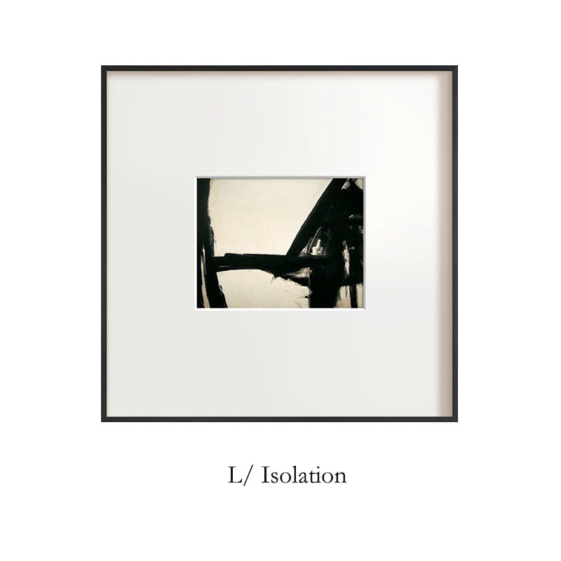 Scandinavian Minimalist Abstract Wall Art - Wabi-Sabi Black and White Brushstroke Painting, Nordic Line Art for Dining Room & Living Room, Zen Inspired Oriental Canvas, Curated Gallery Ready Fine Art Print