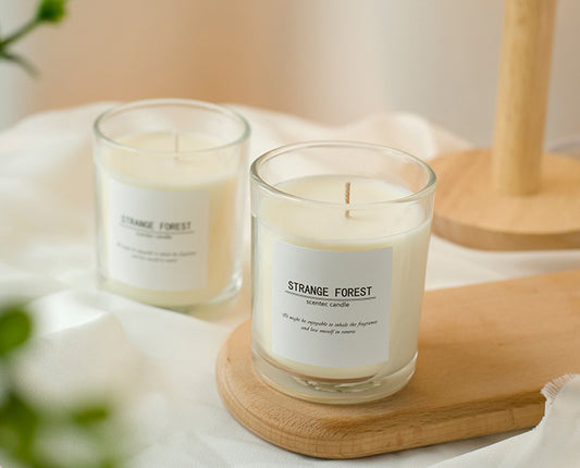 aromatherapy, soy wax, rose fragrance, home decor, gift idea, smokeless candle, natural essential oils, transparent glass jar, relaxation