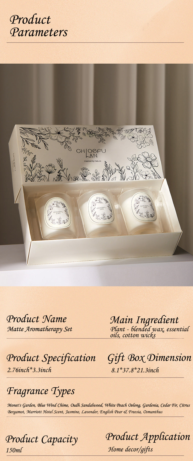 2025 New Frosted Jar Aromatherapy Candle, Plant-Blended Wax with Essential Oil Scent, Home Decoration & Stylish Gift for Souvenir, Available in Multiple Fragrances Including Gardenia & Jasmine