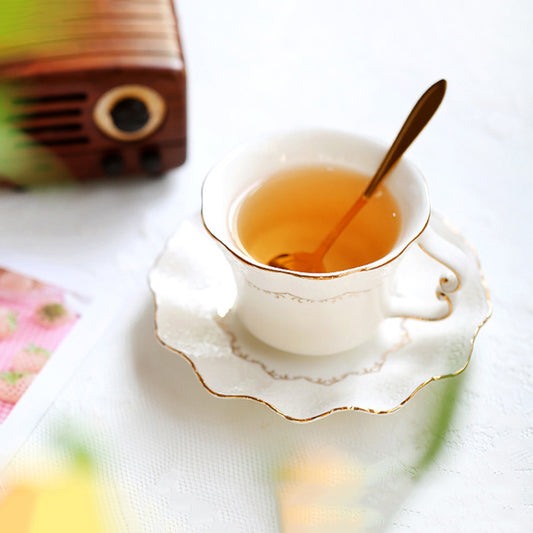 "European Floral Tea Cup Set - Small Luxury Ceramic Coffee Cup, English Bohemian Afternoon Tea Cups, Vintage Floral Design, Perfect for Solo Tea Time & Home Decor, Spoon Not Included"