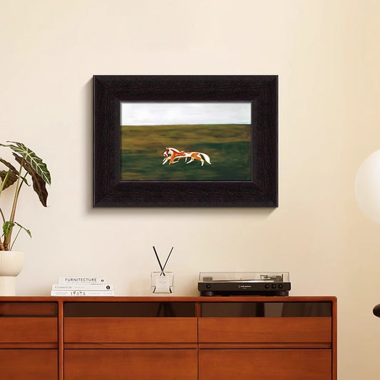 Vintage French Mid-Century Modern Wall Art - Sanyu Little Horse Painting, Retro Gallery Wall Set for Living Room, Abstract Animal Print for Dining Room Decor, Unique Small Art for Entryway