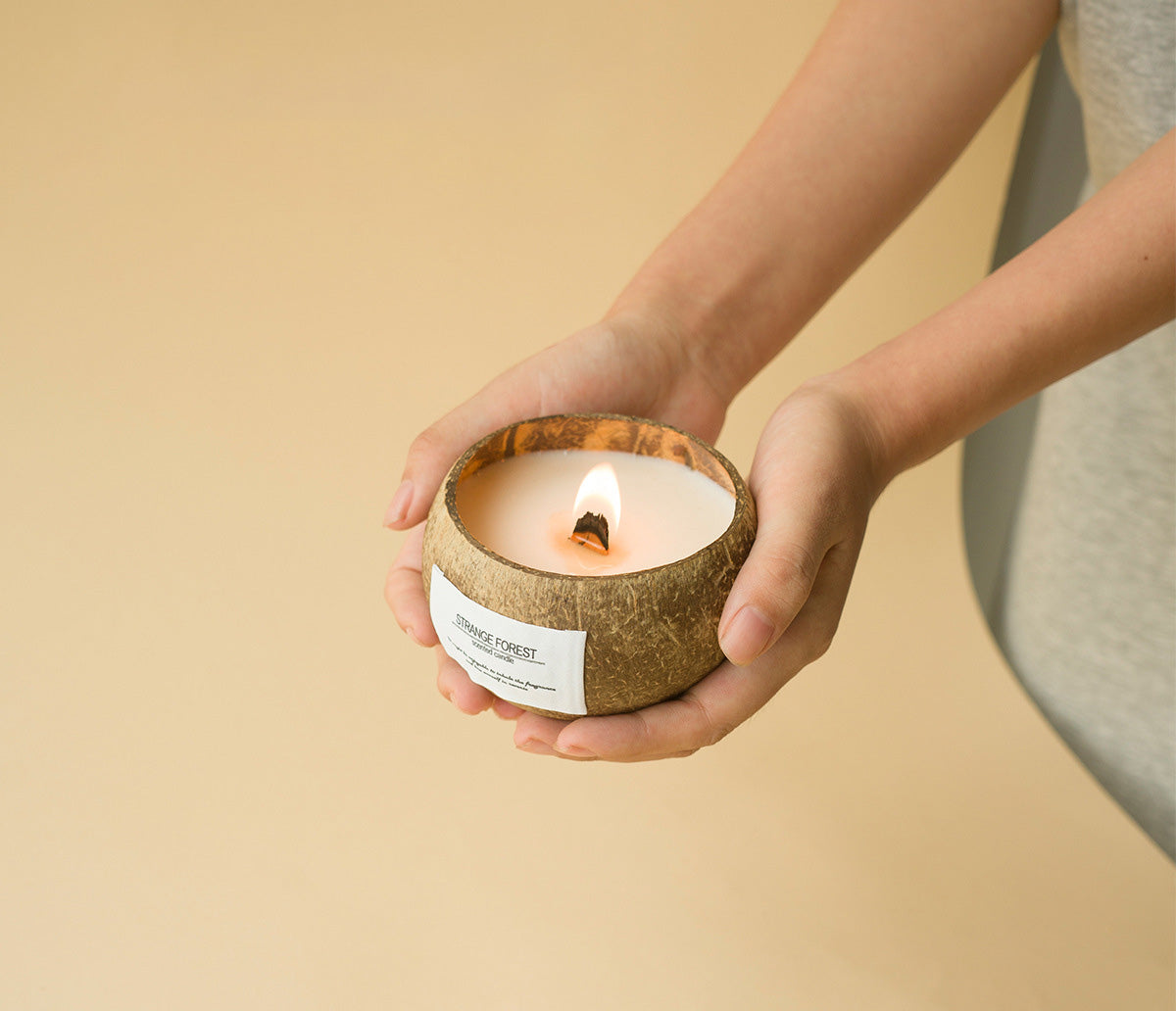 【 $9.99 each - Mix & Match 3-Piece Set】Wholesale Natural Coconut Shell Vanilla Candles Bulk - Custom Aromatherapy Soy Wax Candles, Home Decor Gift, Private Label Shipping