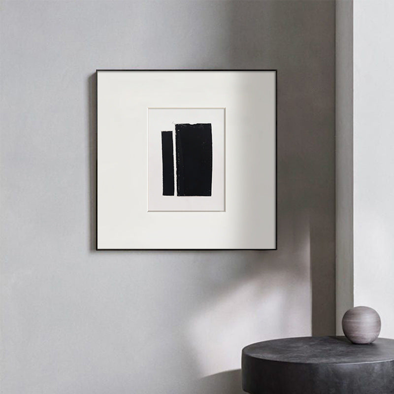 "Melancholy" Modern Minimalist Living Room Wall Art, Black White Gray Abstract Painting, Bedroom Office Commercial Gallery Wall Set