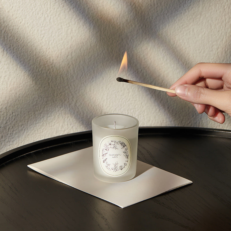 3-Piece Matte Glass Aromatherapy Candle Set - Perfect for Christmas, Business Gifting & Birthday Presents, Made with Natural Soy Wax, Delivers Relaxing & Calming Effects via Aromatherapy