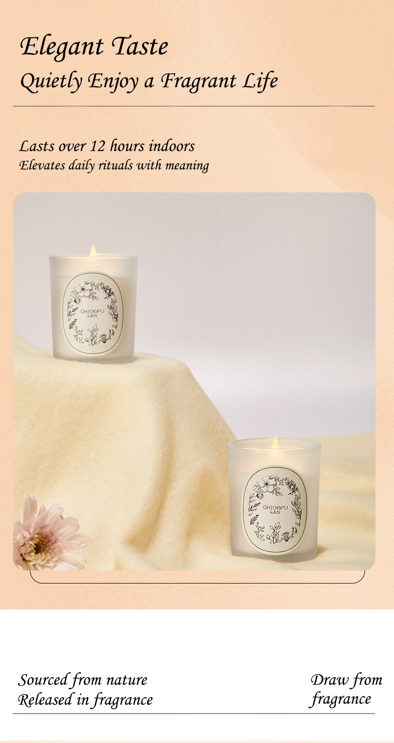 2025 New Frosted Jar Aromatherapy Candle, Plant-Blended Wax with Essential Oil Scent, Home Decoration & Stylish Gift for Souvenir, Available in Multiple Fragrances Including Gardenia & Jasmine