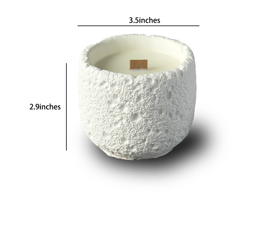Eco-Friendly Plaster Cup Scented Candle - Natural Soy Wax Aromatherapy Gifts, Flameless Smokeless Home Decor, Luxury Wedding Favors & Photo Props