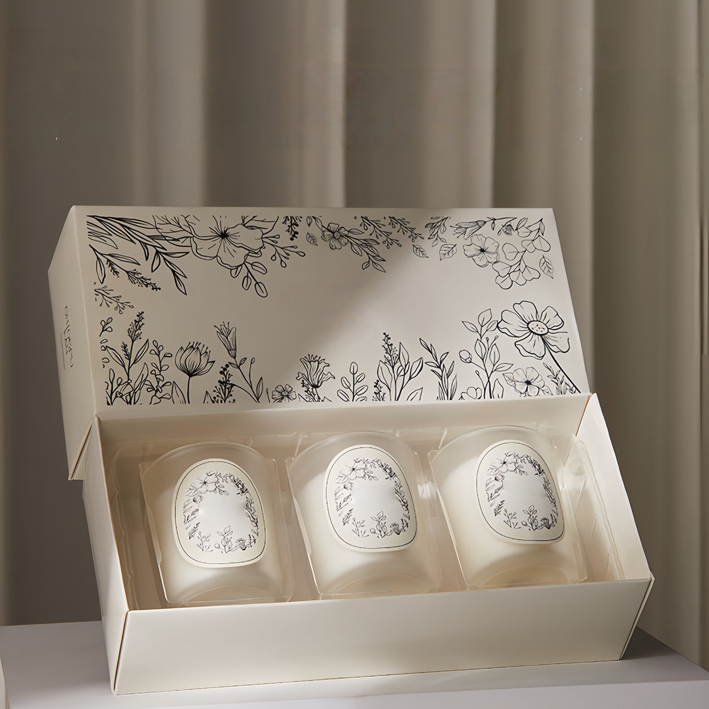 3-Piece Matte Glass Aromatherapy Candle Set - Perfect for Christmas, Business Gifting & Birthday Presents, Made with Natural Soy Wax, Delivers Relaxing & Calming Effects via Aromatherapy