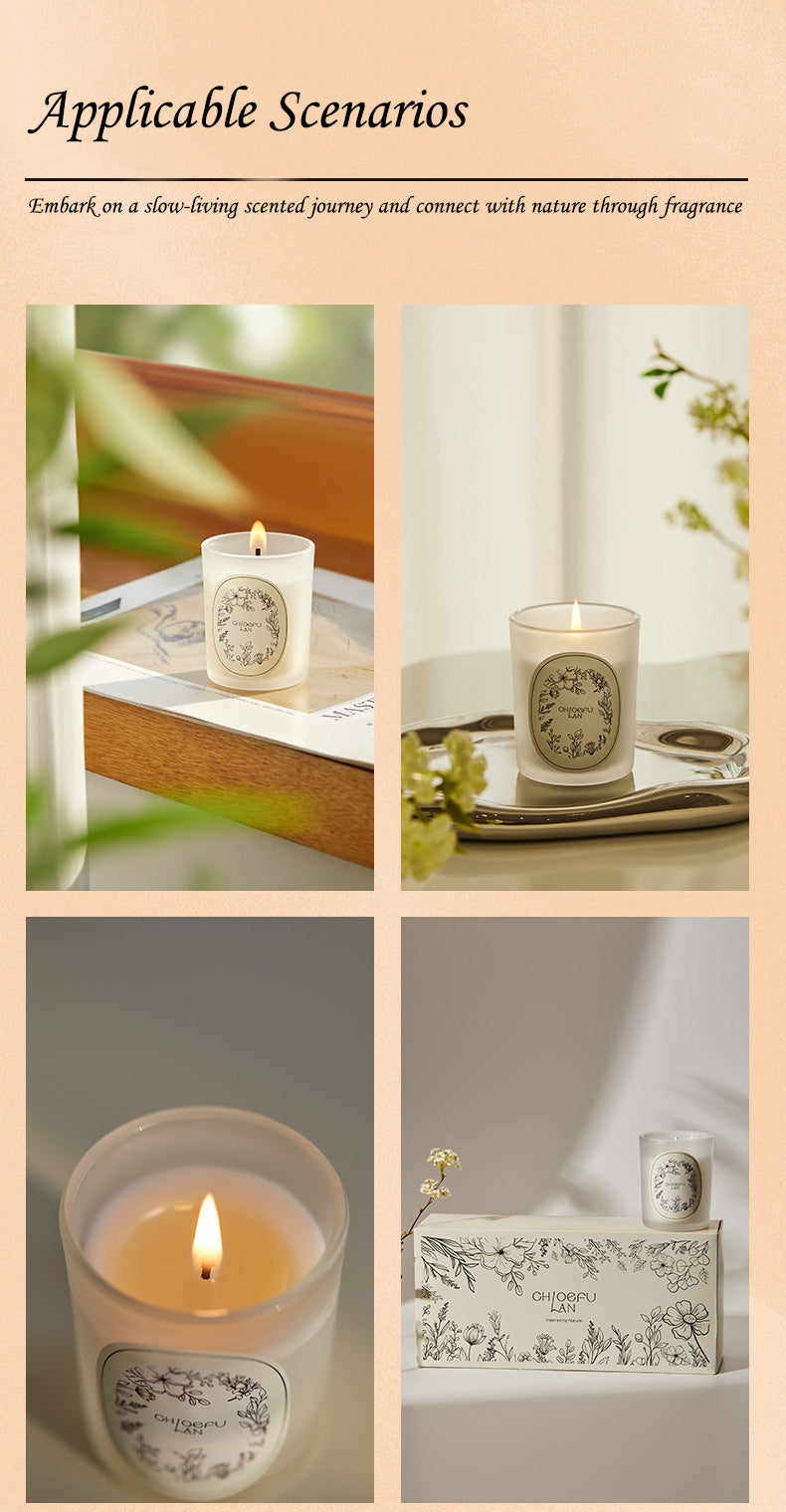 3-Piece Matte Glass Aromatherapy Candle Set - Perfect for Christmas, Business Gifting & Birthday Presents, Made with Natural Soy Wax, Delivers Relaxing & Calming Effects via Aromatherapy