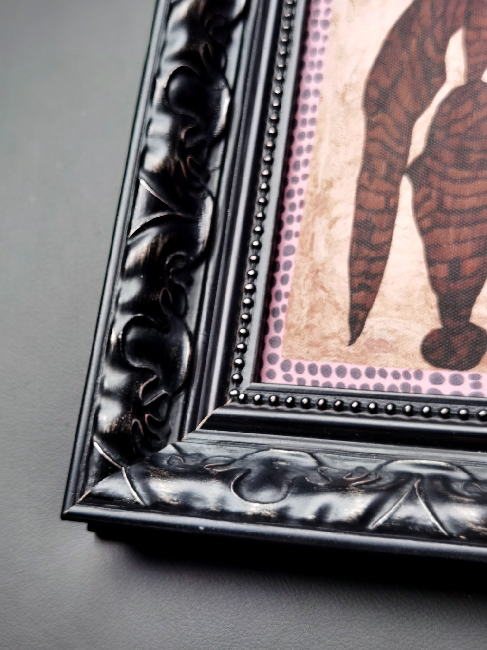 A Black and White Abstract Wall Art, French Mid-Century Modern Canvas Print, Solid Wood Framed Painting for Living Room, Dining Room Corner, Sofa Background, Minimalist Gallery Wall Decor