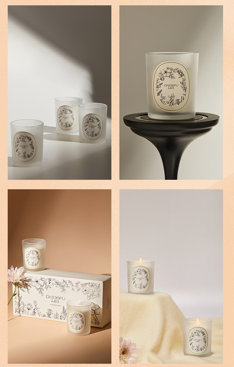 2025 New Frosted Jar Aromatherapy Candle, Plant-Blended Wax with Essential Oil Scent, Home Decoration & Stylish Gift for Souvenir, Available in Multiple Fragrances Including Gardenia & Jasmine