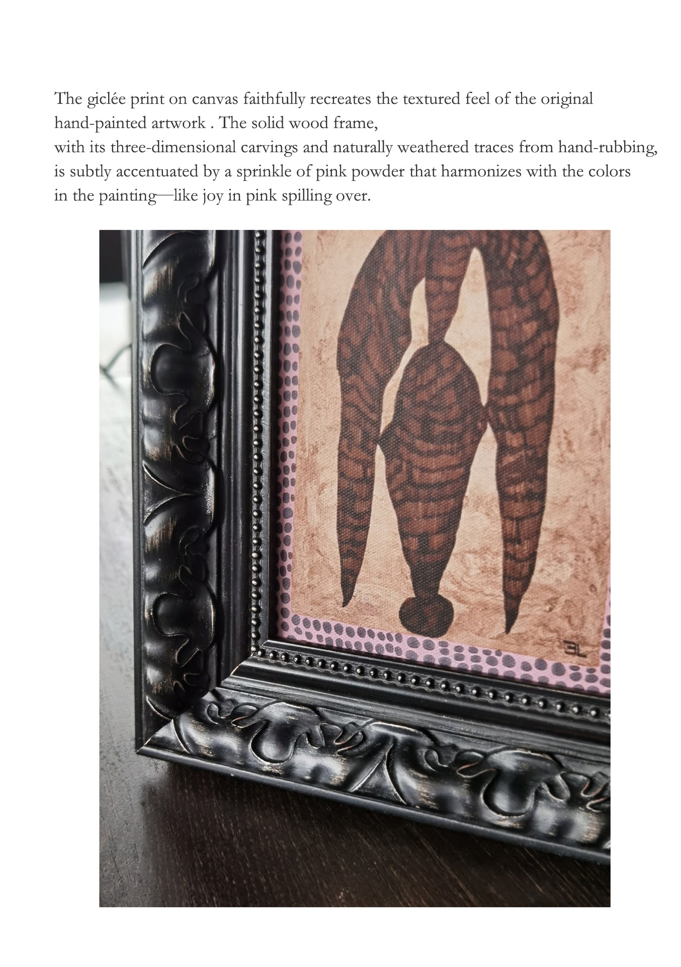 A Black and White Abstract Wall Art, French Mid-Century Modern Canvas Print, Solid Wood Framed Painting for Living Room, Dining Room Corner, Sofa Background, Minimalist Gallery Wall Decor