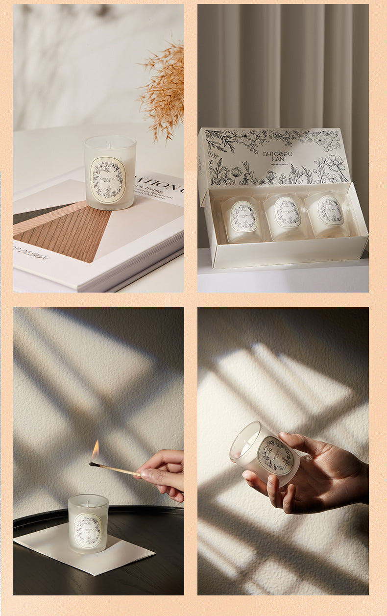 2025 New Frosted Jar Aromatherapy Candle, Plant-Blended Wax with Essential Oil Scent, Home Decoration & Stylish Gift for Souvenir, Available in Multiple Fragrances Including Gardenia & Jasmine