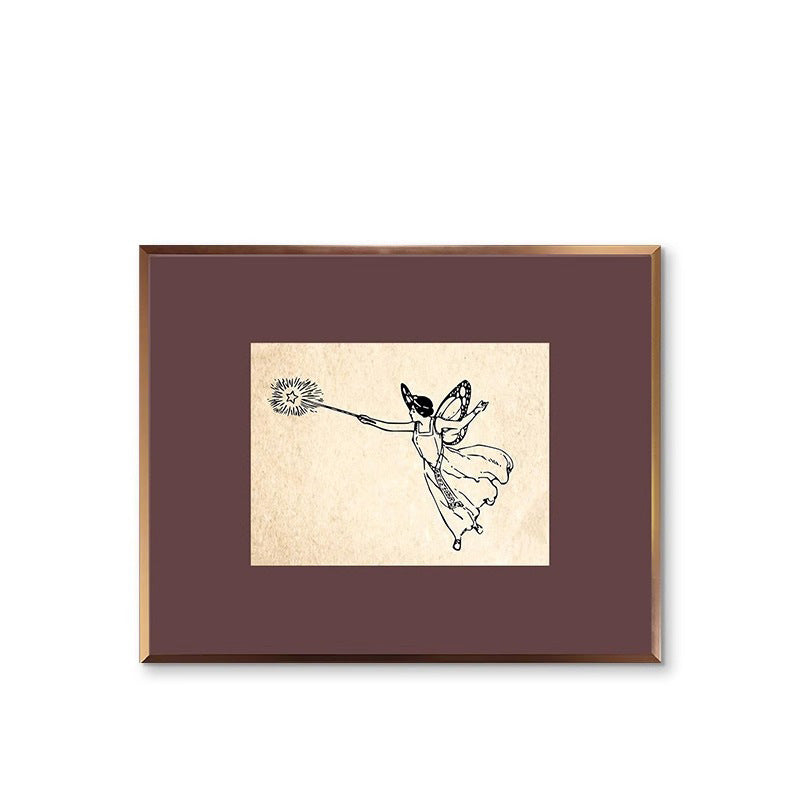 Abstract Modern Gold Frame Wall Art for Living Room | Textured Canvas Prints with Red Mat | Ready-to-Hang Contemporary Home Decor for Office & Bedroom