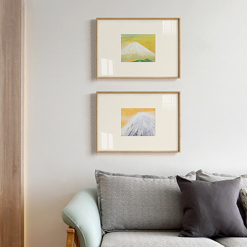 "Japanese Zen Landscape Wall Art Diptych, Wabi-Sabi Pine Forest Canvas Print for Living Room, Bedroom Nature Mural, Asian Minimalist Scroll, Double Panel Botanical Painting for Airbnb bedroom"