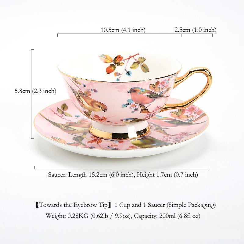 "Luxury Ceramic Afternoon Tea Set with Candle Warmer - English High Tea & French Style, Fruit Infuser Teapot, Floral Teacups, Elegant Tea Service for Home Ambiance & Gift-Giving"