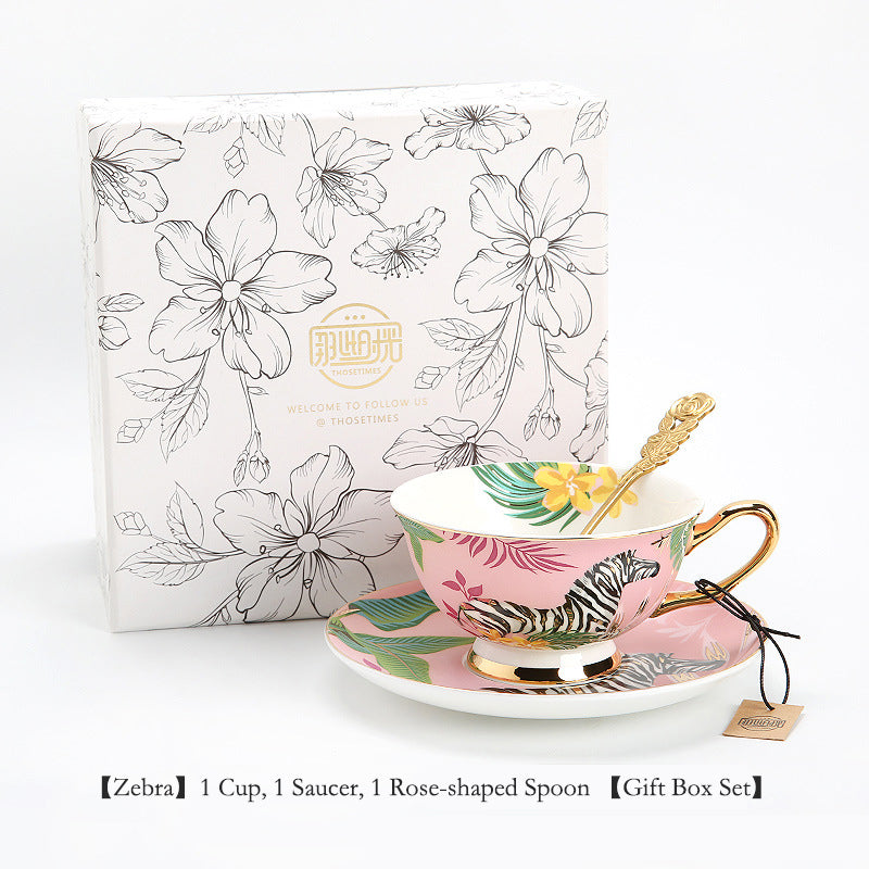 Couple Coffee Mug Set, Fine Bone China - European Mild Luxury, Elegant English Afternoon Tea Cups, Premium Ceramic, Gift Box for Anniversary/Wedding