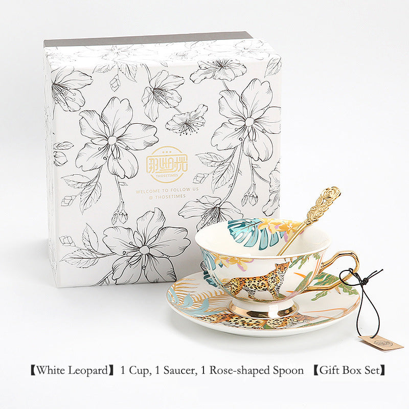 Couple Coffee Mug Set, Fine Bone China - European Mild Luxury, Elegant English Afternoon Tea Cups, Premium Ceramic, Gift Box for Anniversary/Wedding