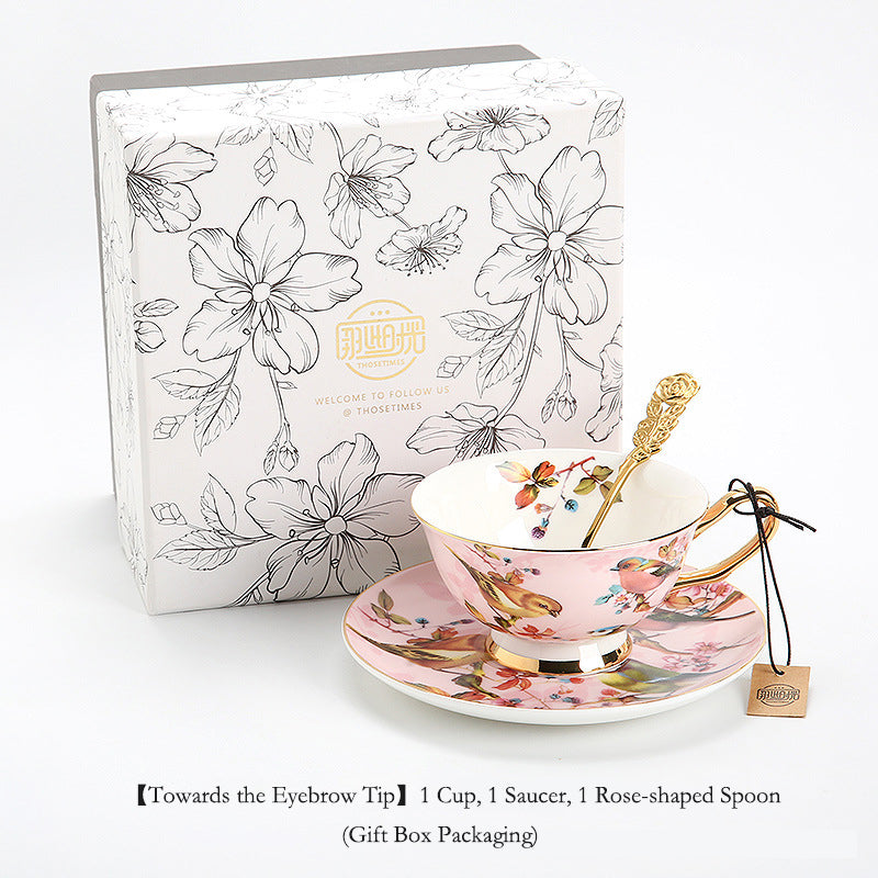 "Luxury Ceramic Afternoon Tea Set with Candle Warmer - English High Tea & French Style, Fruit Infuser Teapot, Floral Teacups, Elegant Tea Service for Home Ambiance & Gift-Giving"