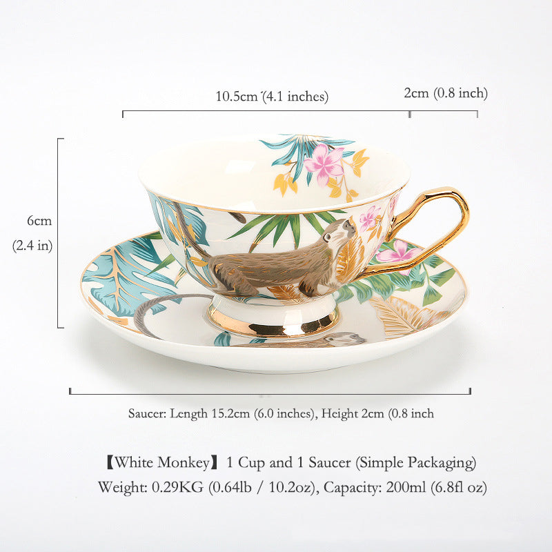 Couple Coffee Mug Set, Fine Bone China - European Mild Luxury, Elegant English Afternoon Tea Cups, Premium Ceramic, Gift Box for Anniversary/Wedding