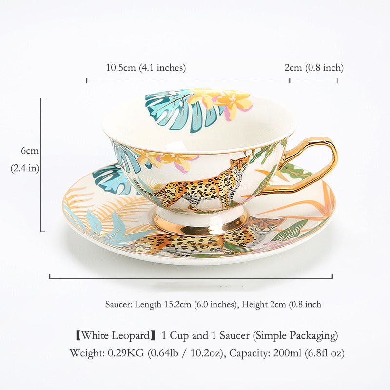 Couple Coffee Mug Set, Fine Bone China - European Mild Luxury, Elegant English Afternoon Tea Cups, Premium Ceramic, Gift Box for Anniversary/Wedding