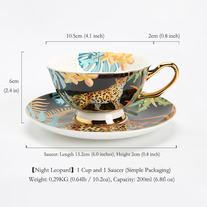 Couple Coffee Mug Set, Fine Bone China - European Mild Luxury, Elegant English Afternoon Tea Cups, Premium Ceramic, Gift Box for Anniversary/Wedding