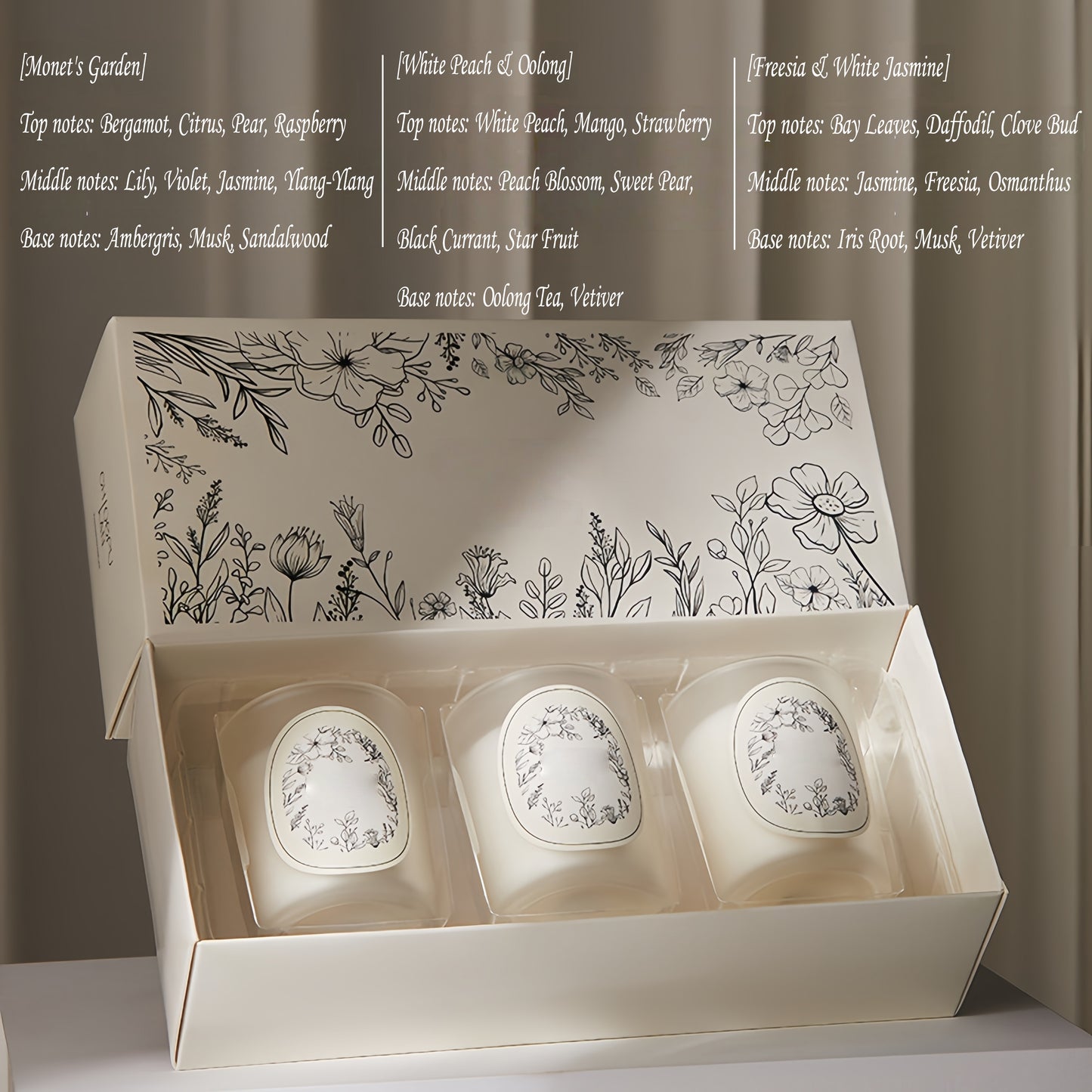 3-Piece Matte Glass Aromatherapy Candle Set - Perfect for Christmas, Business Gifting & Birthday Presents, Made with Natural Soy Wax, Delivers Relaxing & Calming Effects via Aromatherapy