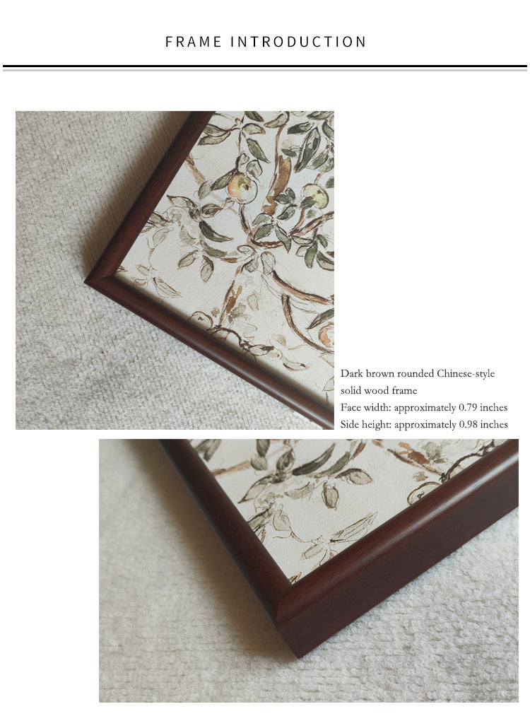 "Chinoiserie Swallow Wall Art 'Spring Swallow Brings Bliss', French Chinese Style Canvas Painting for Living Room, Entryway Decor, Zen Bedroom Study Tea Room Hanging Scroll, Oriental Botanical "