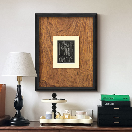 Feng Shui Red Sandalwood Wall Art, Zen Inspired Mid-Century Luxury Decor for Positive Energy, Entryway, Living Room, Bedroom Hanging