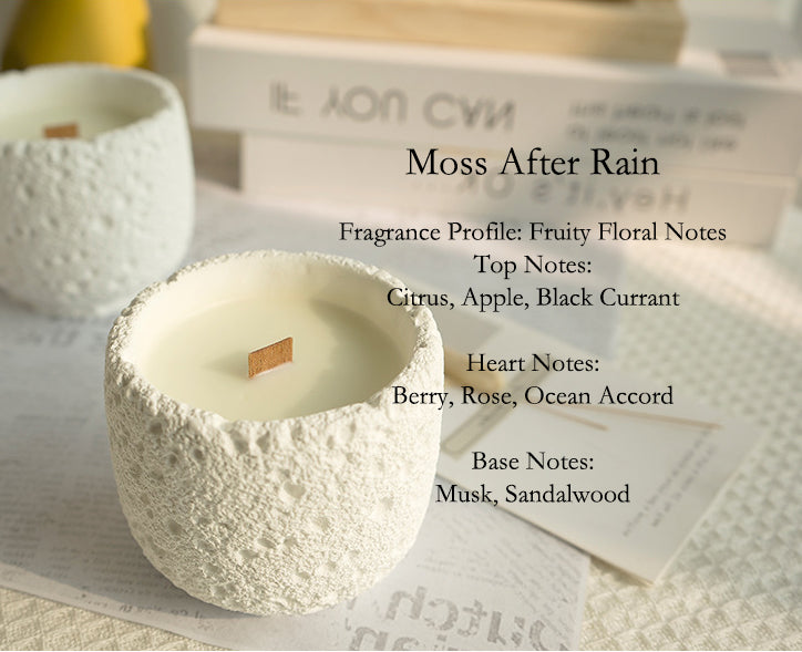 Eco-Friendly Plaster Cup Scented Candle - Natural Soy Wax Aromatherapy Gifts, Flameless Smokeless Home Decor, Luxury Wedding Favors & Photo Props