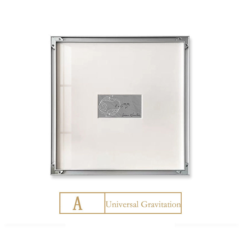 Newton Physics Wall Art - Love & Gravity Minimalist Canvas Print, Scientific Home Decor for Office, Study Room, Modern Living Room Aesthetic