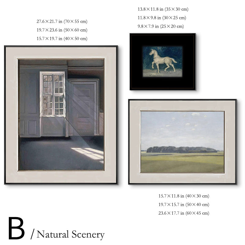 Daydream Traveler Modern Abstract Figure Composition Decor Painting, Living Room Sofa Background Wall Art, French Mid-Century Style Decorative Painting