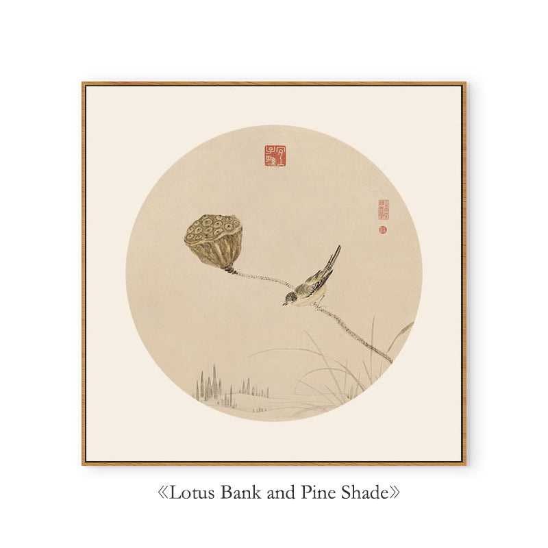 Zen Buddhist Art Hand-Painted Ink Wash Painting - Mindfulness Scripture Calligraphy Wall Art for Entryway, Living Room, Tea Room Decor, Modern Abstract Asian Style Hanging Scroll