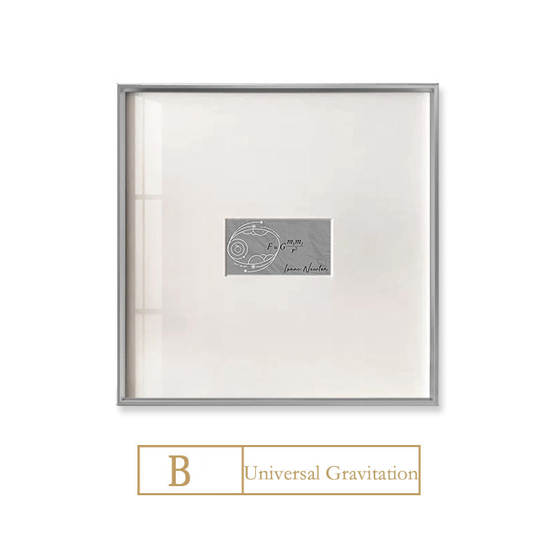 Newton Physics Wall Art - Love & Gravity Minimalist Canvas Print, Scientific Home Decor for Office, Study Room, Modern Living Room Aesthetic