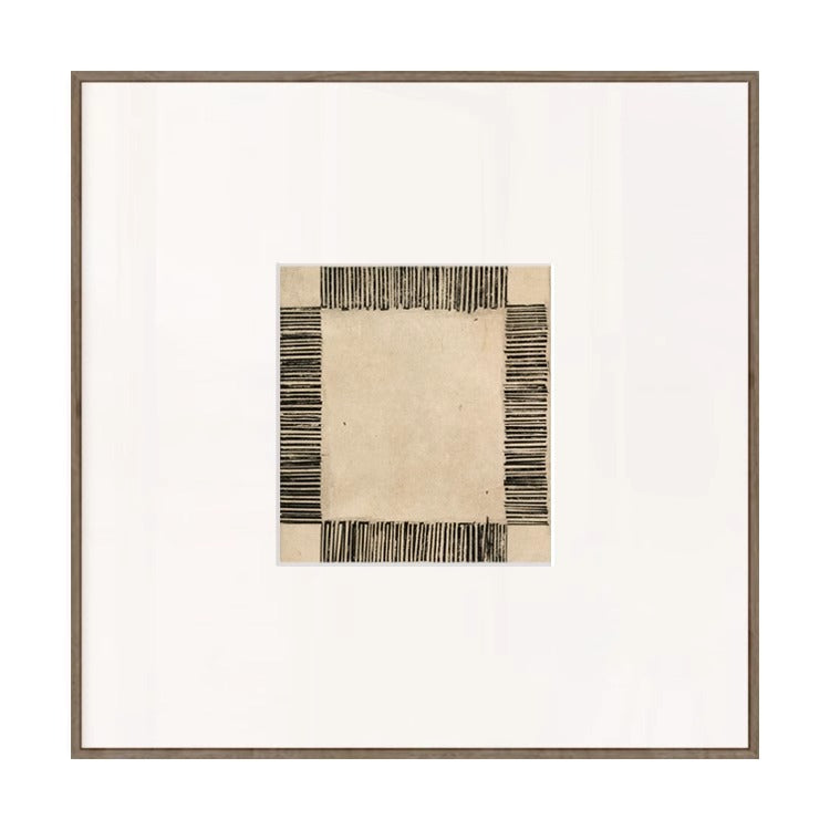 Wabi-Sabi Mid-Century Modern Abstract Wall Art - Japanese Inspired Wall Art for Living Room, Scandinavian Minimalist Painting for Bedroom, Curated Gallery Ready Hanging