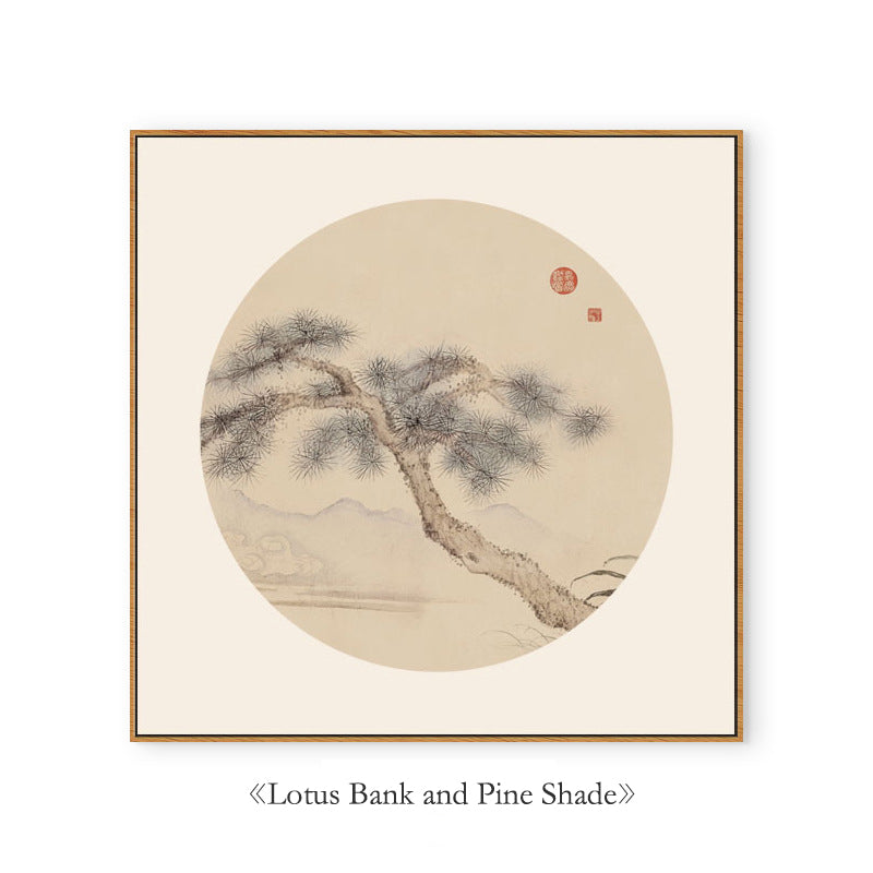 Zen Buddhist Art Hand-Painted Ink Wash Painting - Mindfulness Scripture Calligraphy Wall Art for Entryway, Living Room, Tea Room Decor, Modern Abstract Asian Style Hanging Scroll