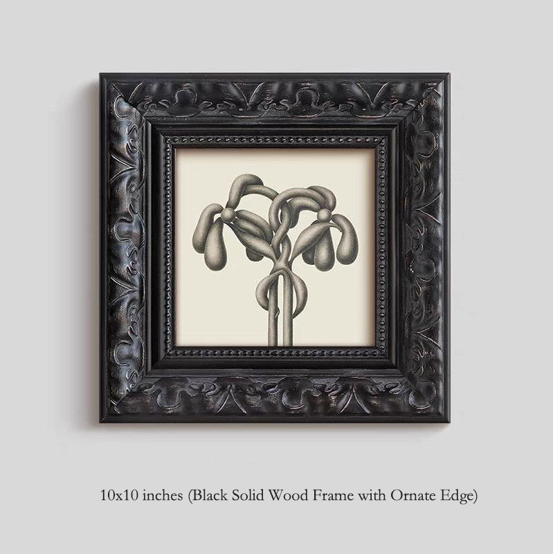 Premium Solid Wood Picture Frame - High-End French Vintage Old Money Style Living Room Accent Wall Art, Nordic Mid-Century Abstract Painting Set