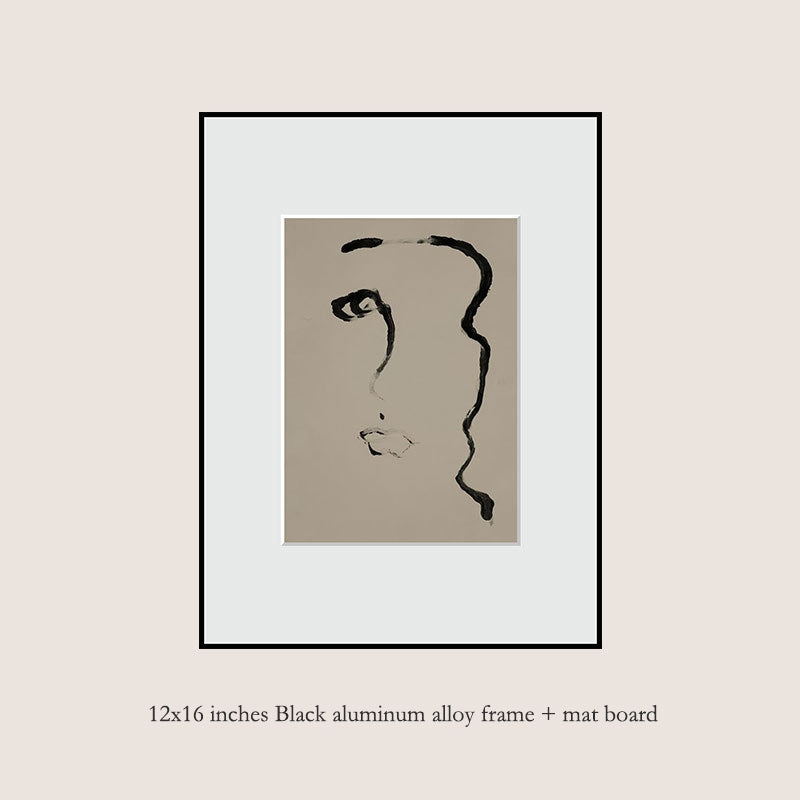 Solid Wood Frame Modern Minimalist Abstract Luxury Art Combination Decorative Painting, Mid-Century Modern Style Living Room Sofa Background, Restaurant Fireplace Wall Art